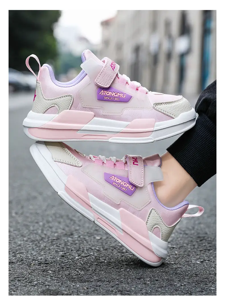 Children's sneaker spring and summer new waterproof leather running shoes for boys medium and big children fashionable all-matching children's shoes for girls — feature 24