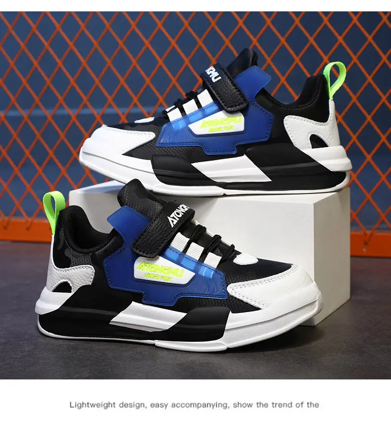 Children's sneaker spring and summer new waterproof leather running shoes for boys medium and big children fashionable all-matching children's shoes for girls — feature 29