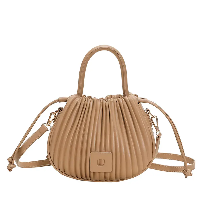 Pink Pleated Shoulder Messenger Bag for Women