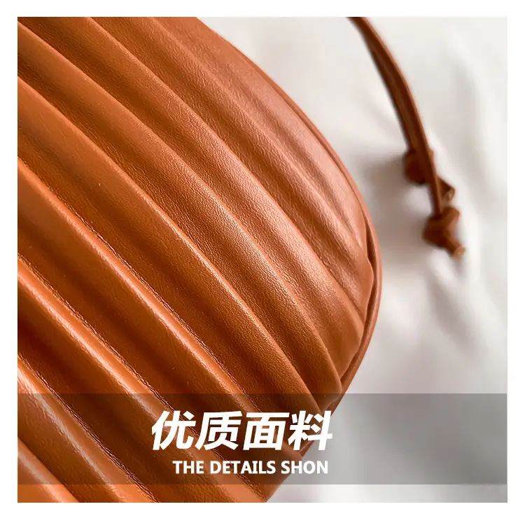 Pink Pleated Shoulder Messenger Bag for Women — feature 5