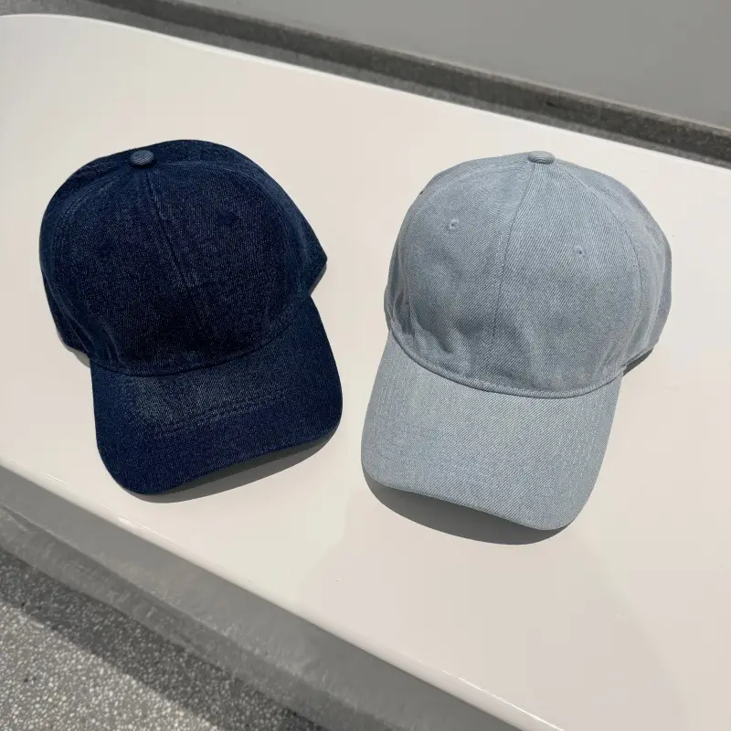Black Denim Peaked Cap Summer Wear
