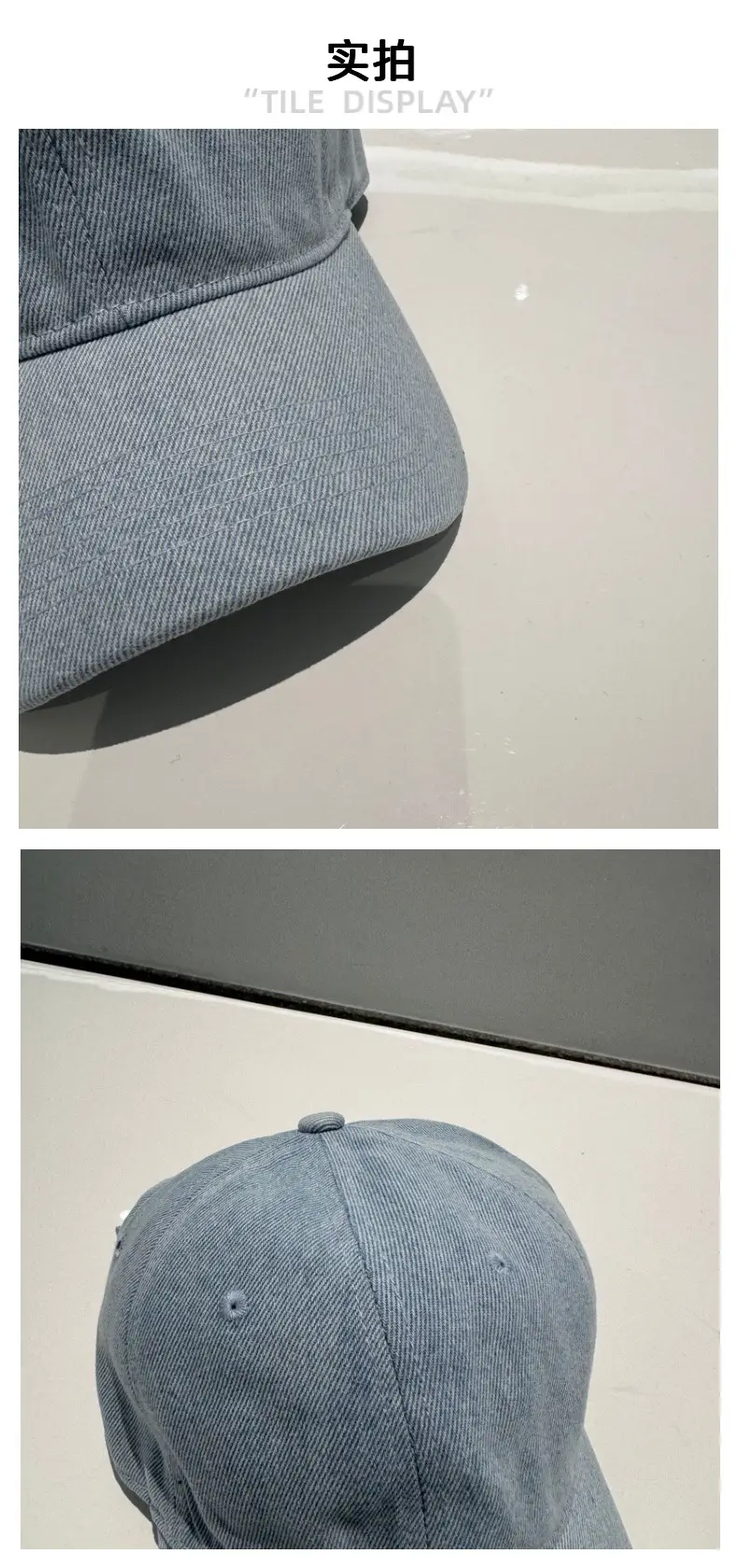 Black Denim Peaked Cap Summer Wear — feature 5