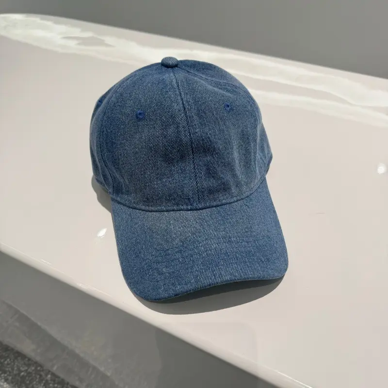 Black Denim Peaked Cap Summer Wear