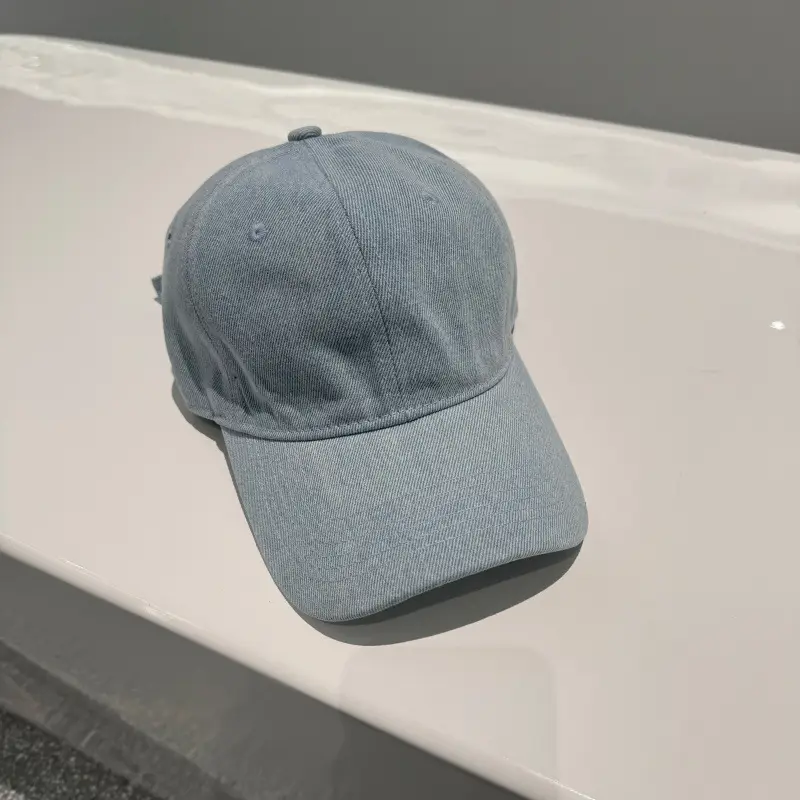 Black Denim Peaked Cap Summer Wear