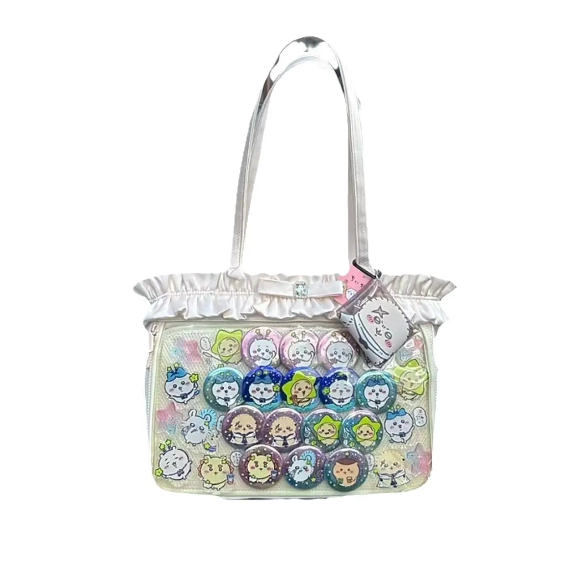 2024 Japanese Bss Original Large Capacity Transparent Badge Millet Pain Bag Shoulder Tote Bag for Going Out