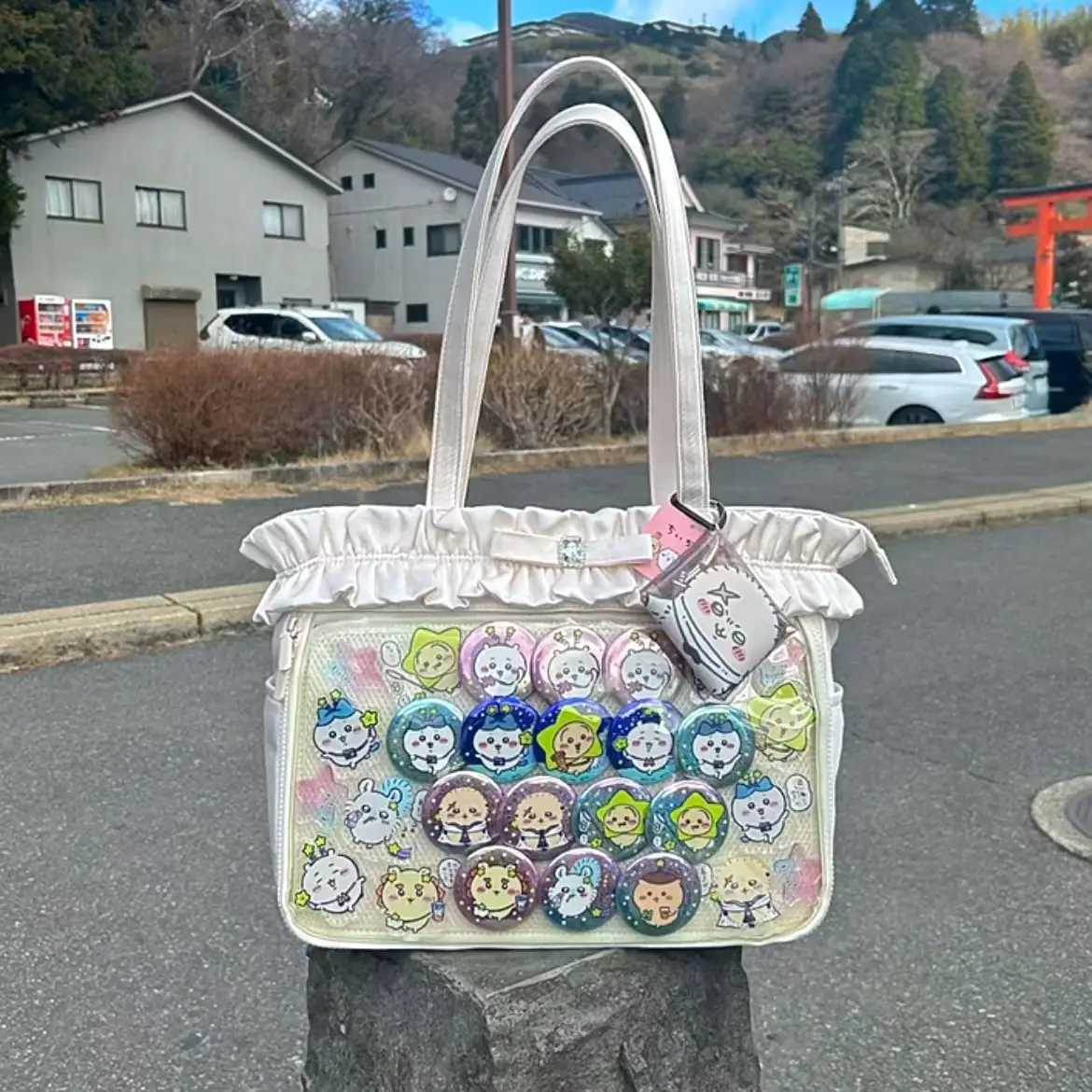 2024 Japanese Bss Original Large Capacity Transparent Badge Millet Pain Bag Shoulder Tote Bag for Going Out — feature 2