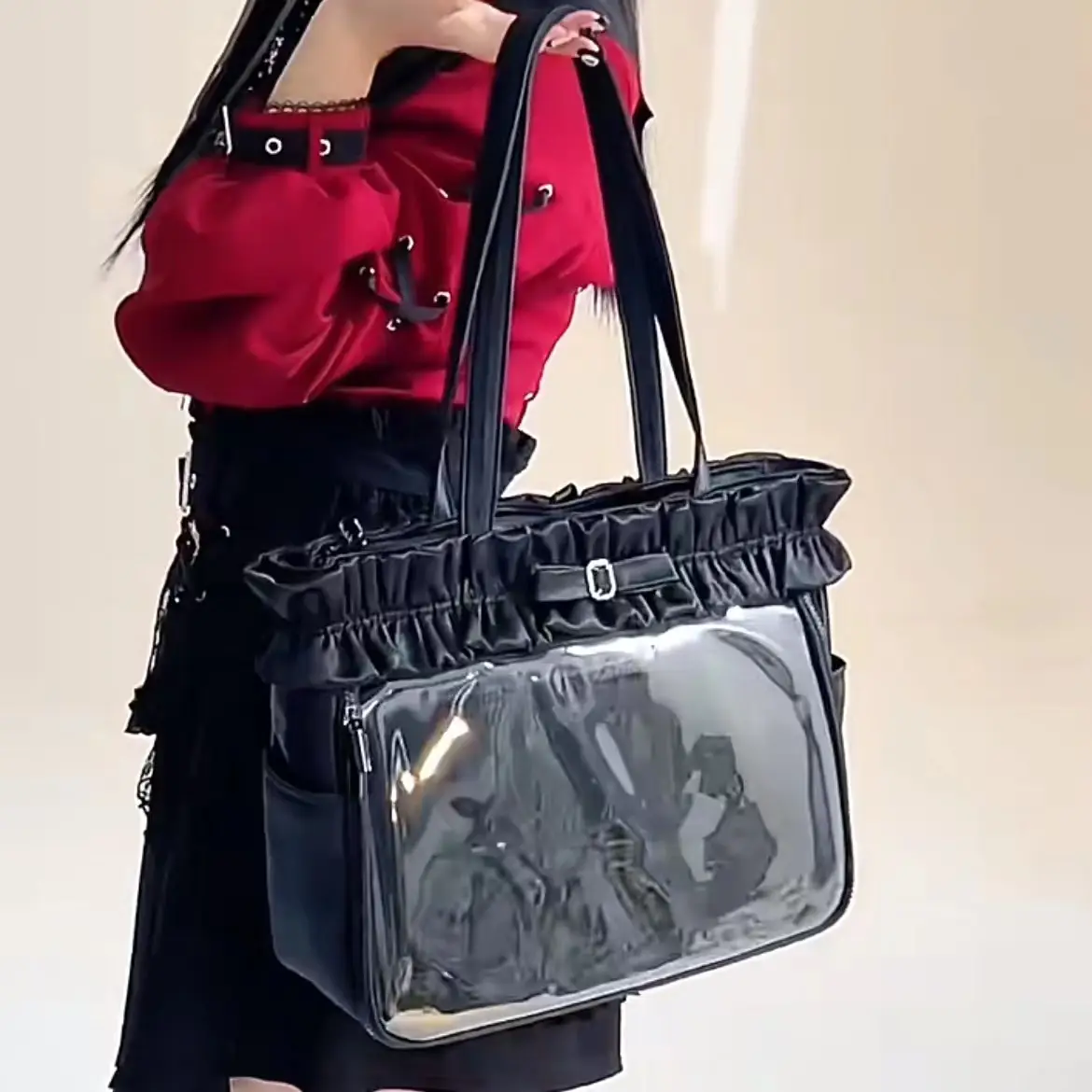 2024 Japanese Bss Original Large Capacity Transparent Badge Millet Pain Bag Shoulder Tote Bag for Going Out — feature 5