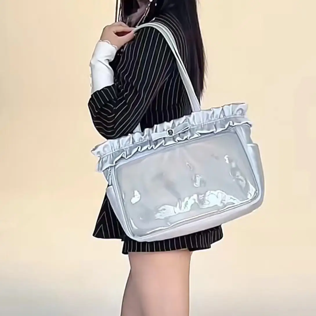 2024 Japanese Bss Original Large Capacity Transparent Badge Millet Pain Bag Shoulder Tote Bag for Going Out — feature 9