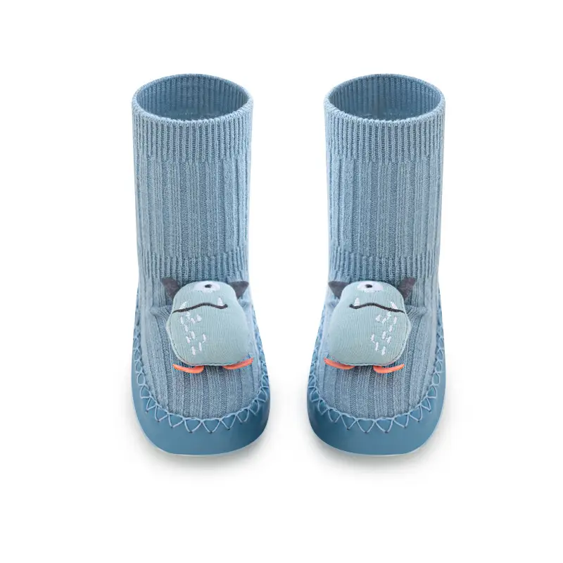 Pink Bow Baby Socks Mid-Calf Non-Slip Walking Shoes