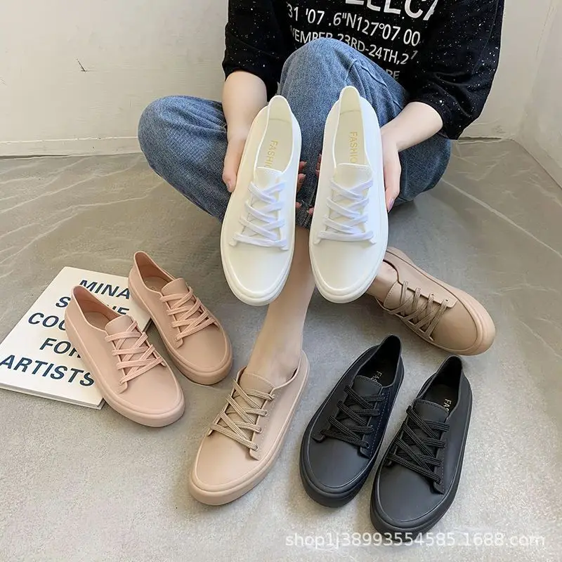 Spring and Autumn New Waterproof White Shoes for Female Students, Women's Single Shoes, Women's Shoes, Spring Flat Shoes, Women's Sneakers, Women's Models