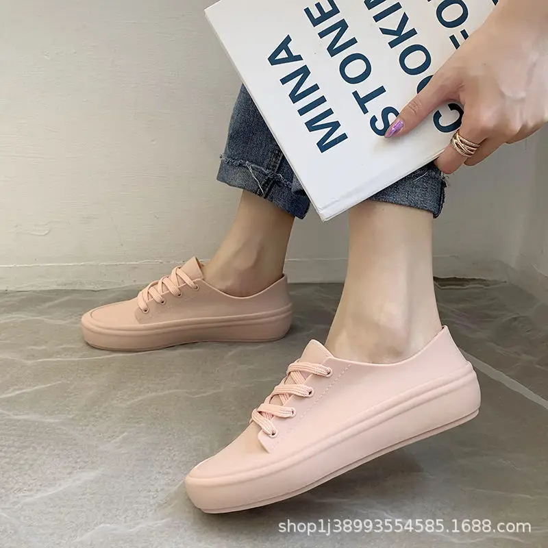 Spring and Autumn New Waterproof White Shoes for Female Students, Women's Single Shoes, Women's Shoes, Spring Flat Shoes, Women's Sneakers, Women's Models