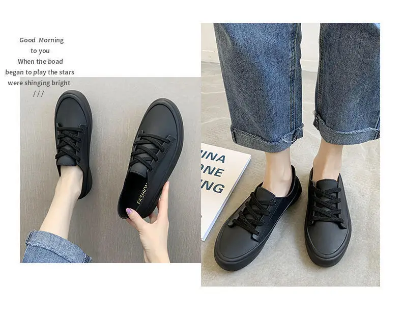 Spring and Autumn New Waterproof White Shoes for Female Students, Women's Single Shoes, Women's Shoes, Spring Flat Shoes, Women's Sneakers, Women's Models — feature 10