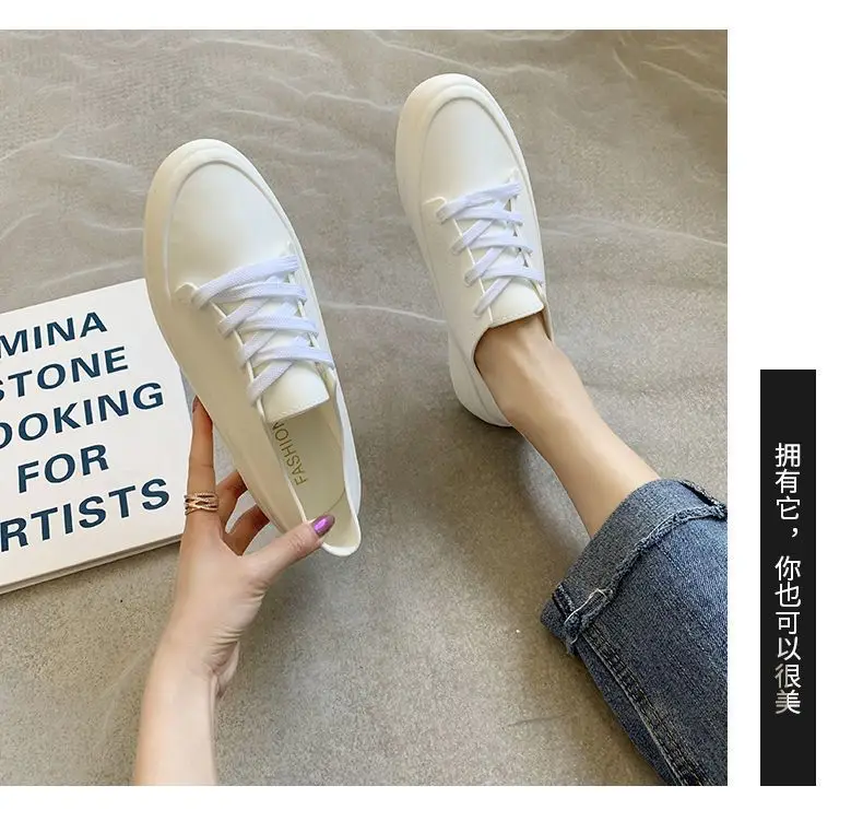 Spring and Autumn New Waterproof White Shoes for Female Students, Women's Single Shoes, Women's Shoes, Spring Flat Shoes, Women's Sneakers, Women's Models — feature 14