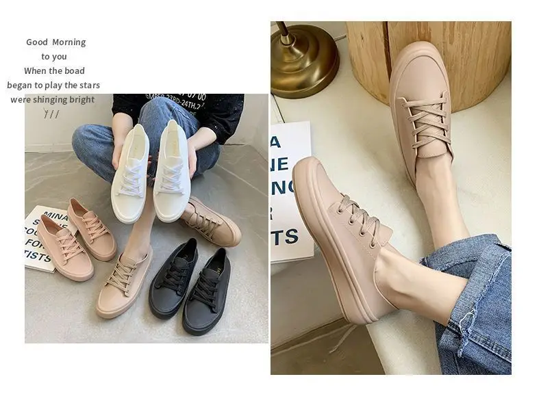 Spring and Autumn New Waterproof White Shoes for Female Students, Women's Single Shoes, Women's Shoes, Spring Flat Shoes, Women's Sneakers, Women's Models — feature 18