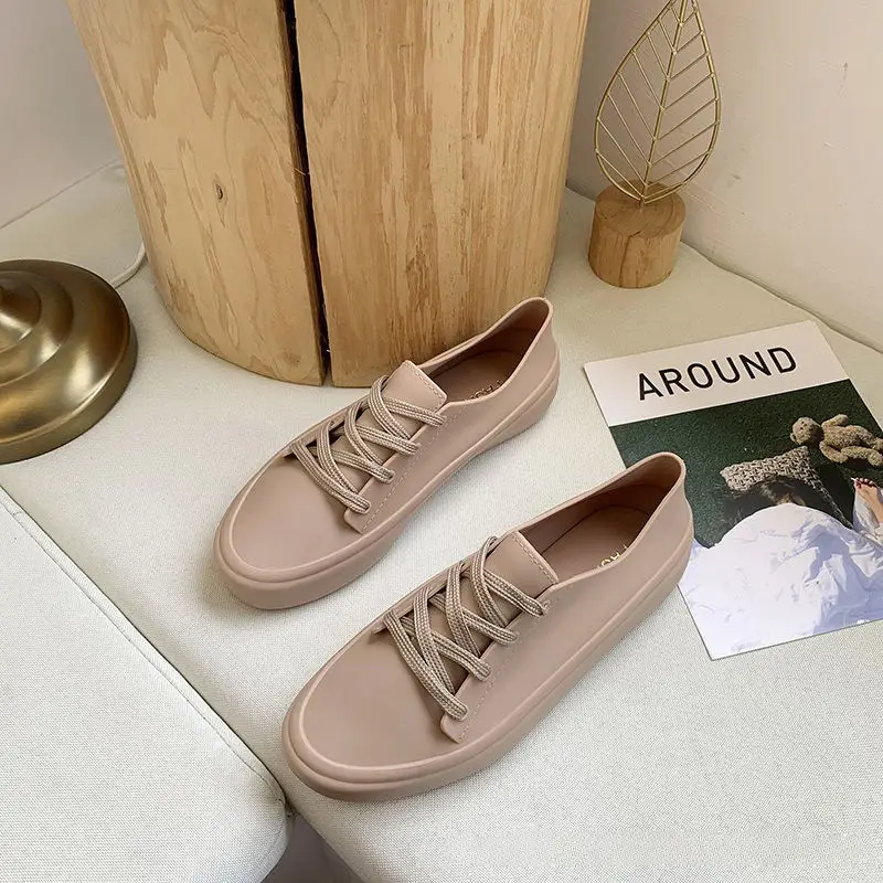 Spring and Autumn New Waterproof White Shoes for Female Students, Women's Single Shoes, Women's Shoes, Spring Flat Shoes, Women's Sneakers, Women's Models