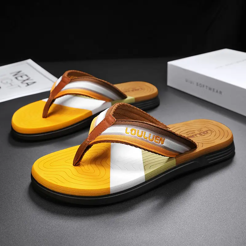 Men's Green Thong Sandals with Colorful Sole 2026 - Image 18