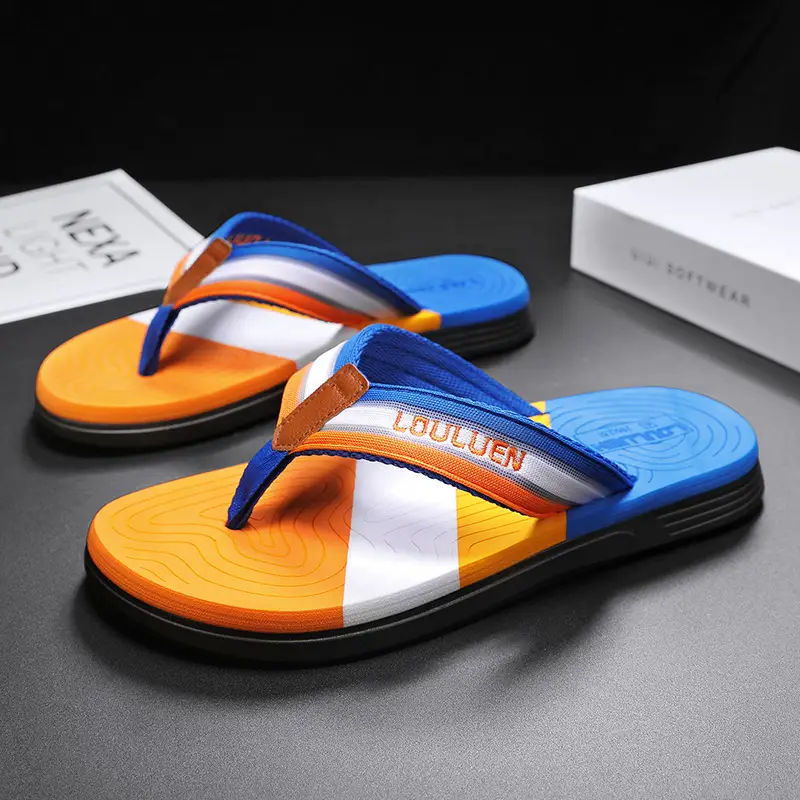 Men's Green Thong Sandals with Colorful Sole 2026 - Image 3