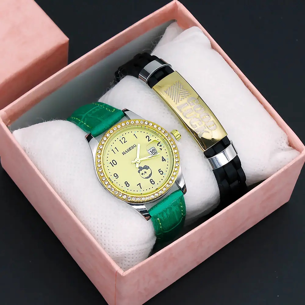 Women's Digital Luminous Quartz Watch with Gold Bracelet — feature 14