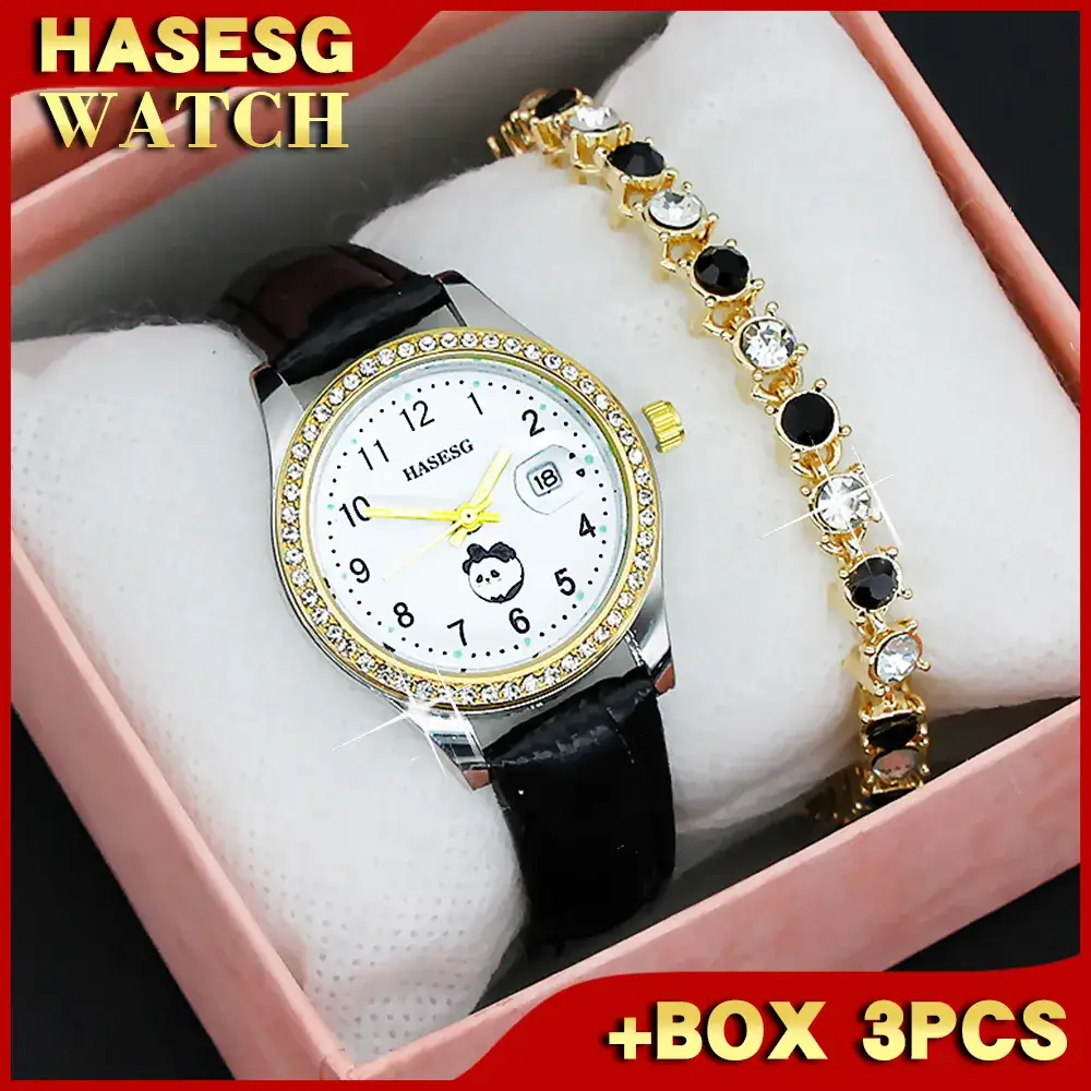 Women's Gold Luminous Quartz Watch with Red Strap - Image 29