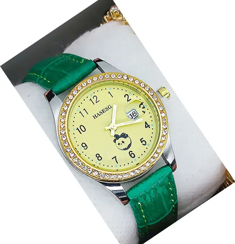 Women's Gold Luminous Quartz Watch with Red Strap - Image 15