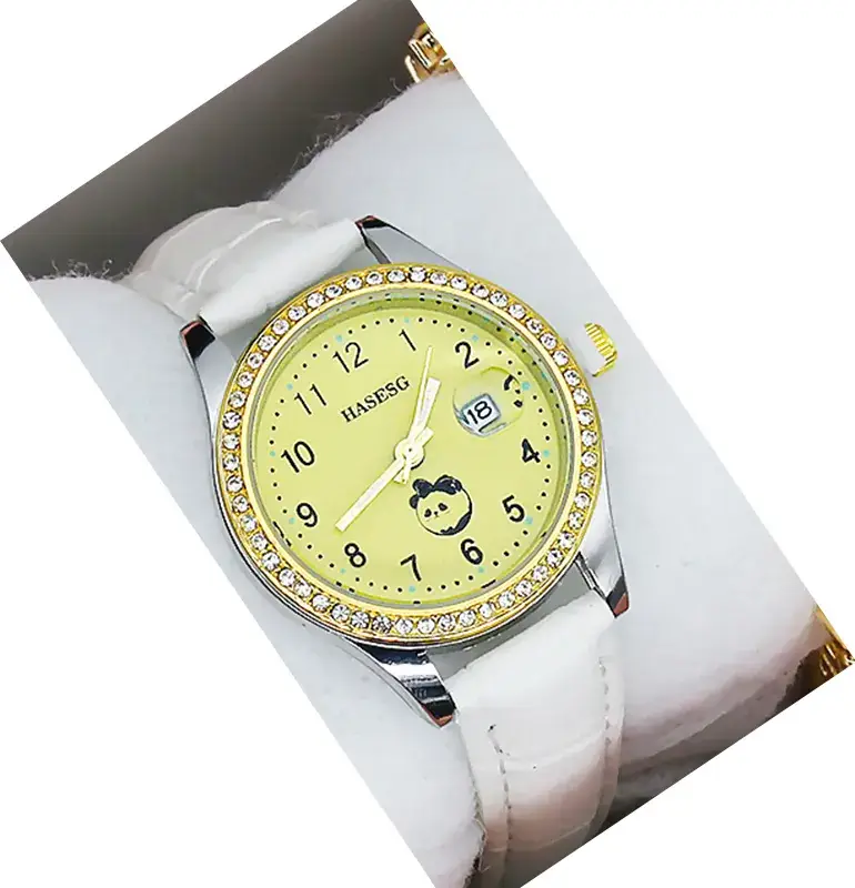 Women's Gold Luminous Quartz Watch with Red Strap - Image 17