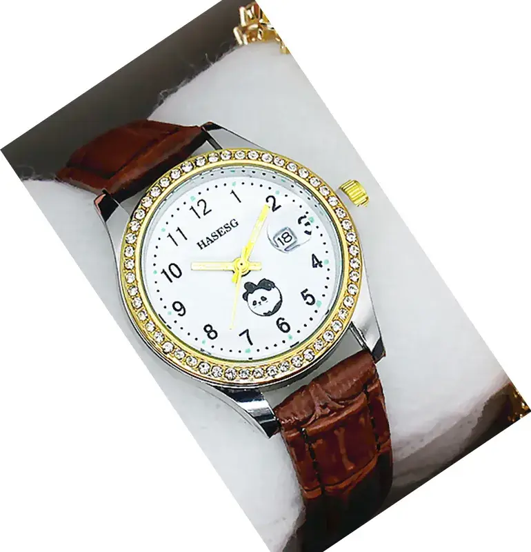 Women's Gold Luminous Quartz Watch with Red Strap - Image 20