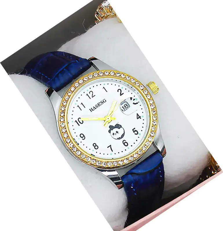 Women's Gold Luminous Quartz Watch with Red Strap - Image 24