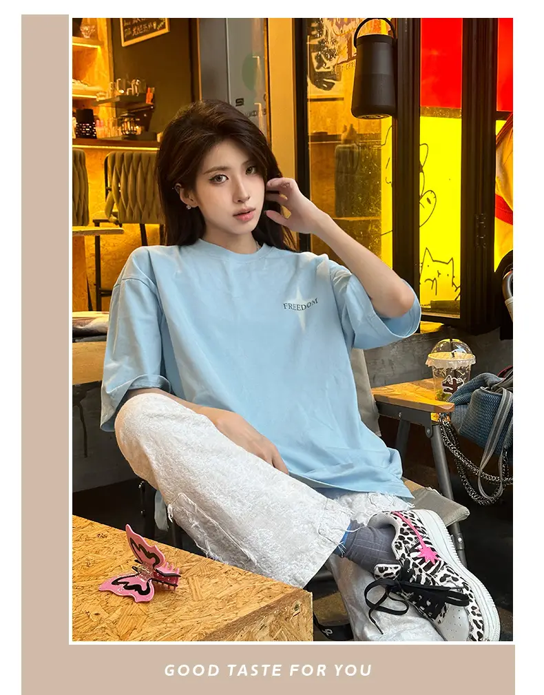 Men Printed White Short Sleeve T-Shirt Summer Hip Hop — feature 20