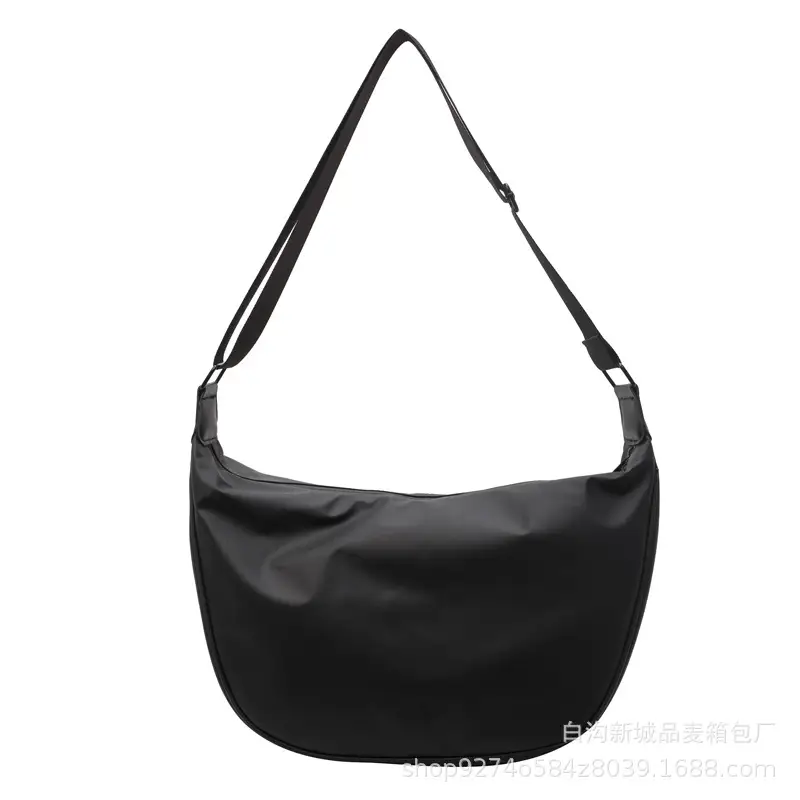 Women's Black Oxford Cloth Shoulder Bag 2026 - Image 7