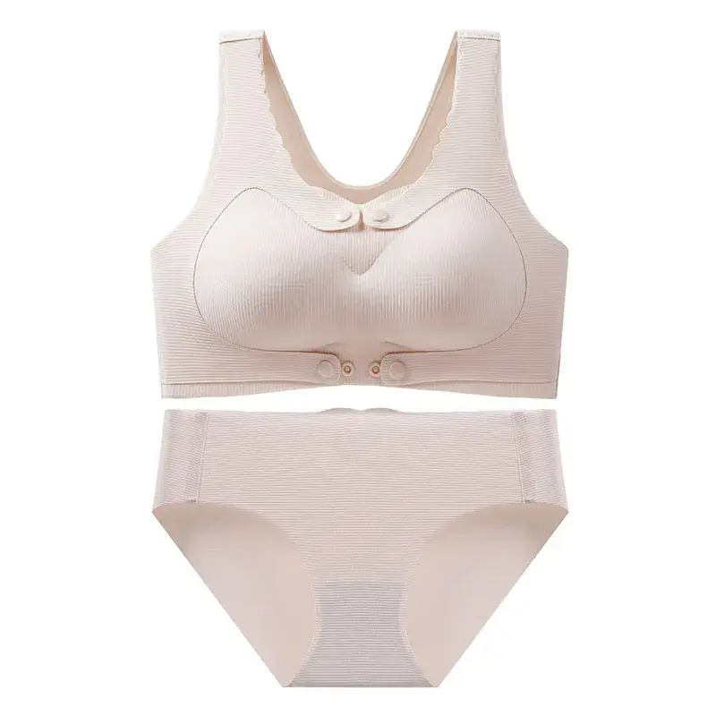 White Front Button Push Up Underwear Set - Image 6