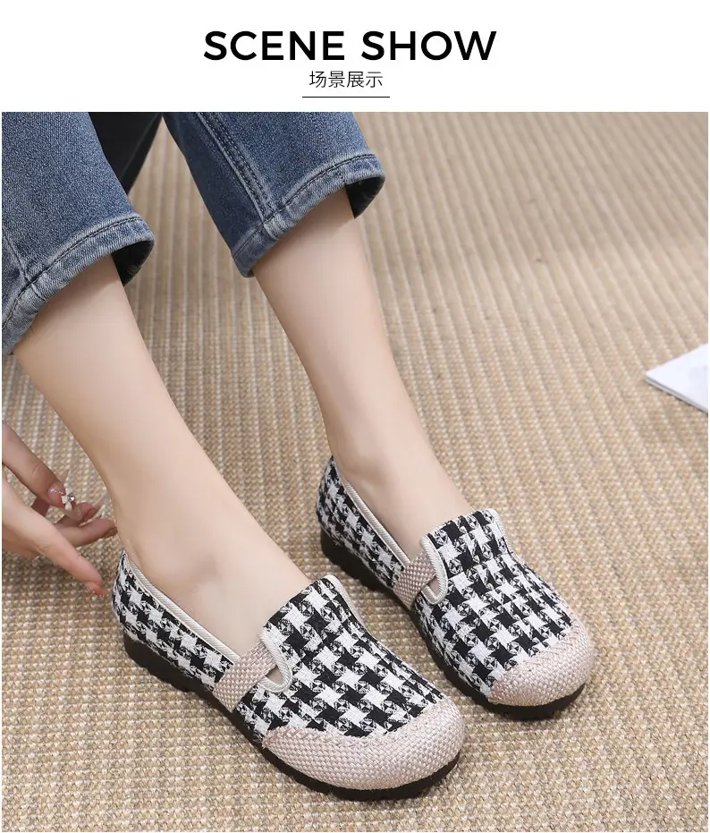 Women's Shoes Spring New Old Beijing Cloth Shoes Women's Single Shoes Breathable Cotton and Linen Cloth Shoes Slip-on Lazy Casual Fisherman Shoes — feature 12