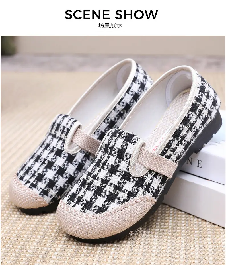Women's Shoes Spring New Old Beijing Cloth Shoes Women's Single Shoes Breathable Cotton and Linen Cloth Shoes Slip-on Lazy Casual Fisherman Shoes — feature 21