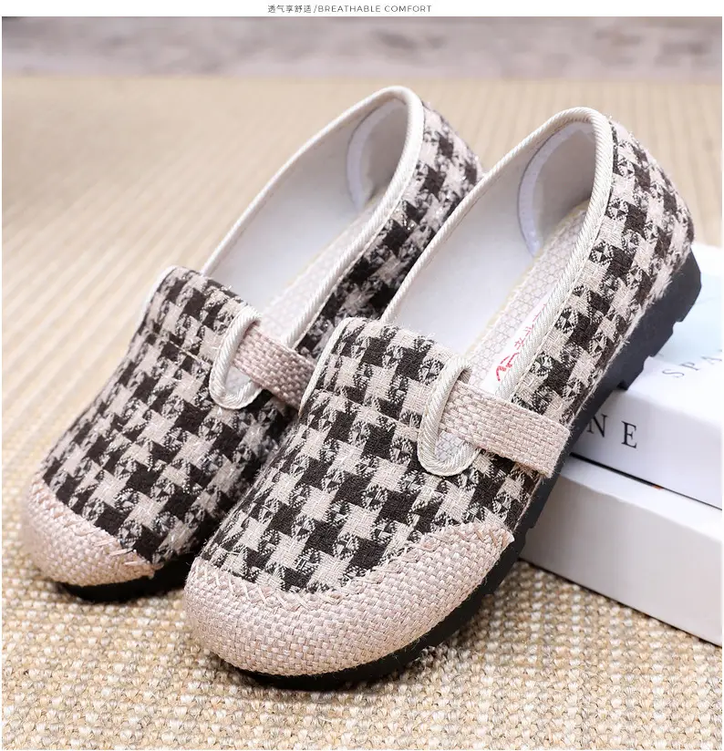 Women's Shoes Spring New Old Beijing Cloth Shoes Women's Single Shoes Breathable Cotton and Linen Cloth Shoes Slip-on Lazy Casual Fisherman Shoes — feature 24