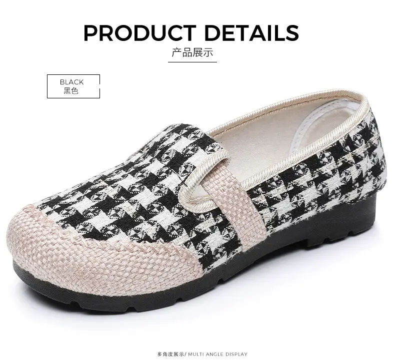 Women's Shoes Spring New Old Beijing Cloth Shoes Women's Single Shoes Breathable Cotton and Linen Cloth Shoes Slip-on Lazy Casual Fisherman Shoes — feature 28