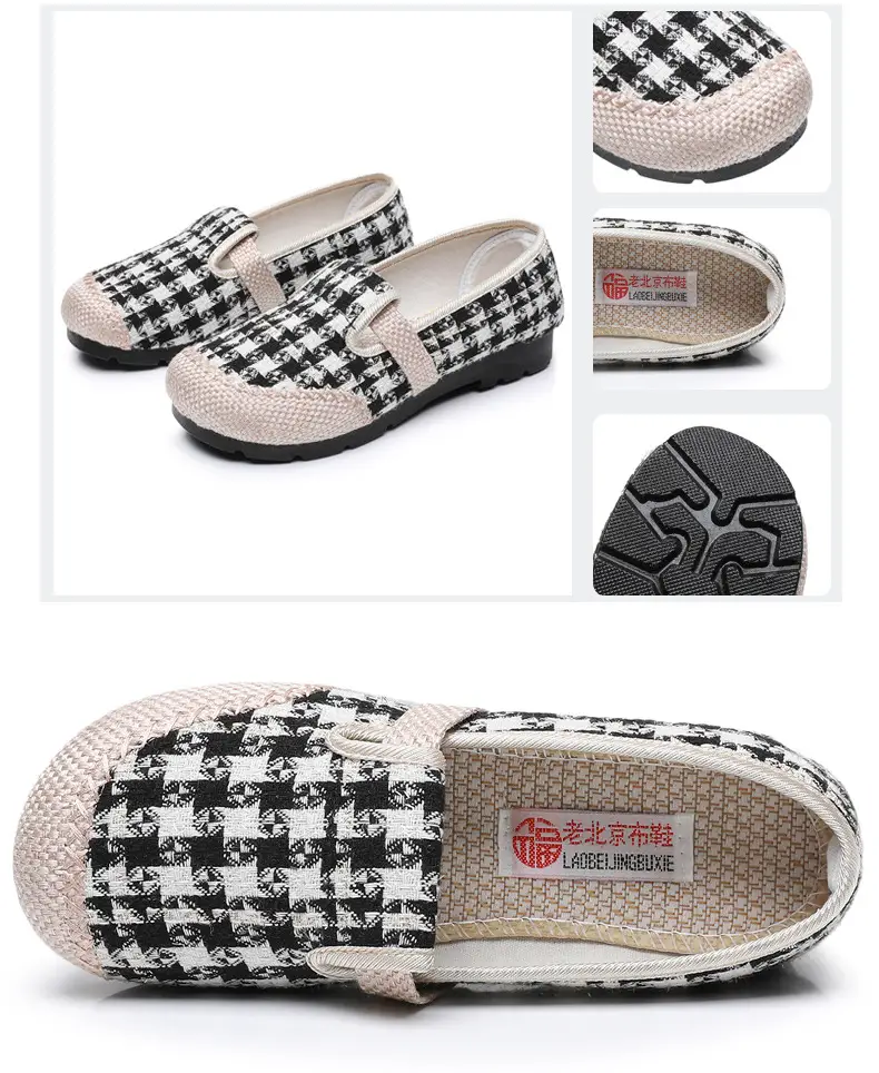 Women's Shoes Spring New Old Beijing Cloth Shoes Women's Single Shoes Breathable Cotton and Linen Cloth Shoes Slip-on Lazy Casual Fisherman Shoes — feature 29