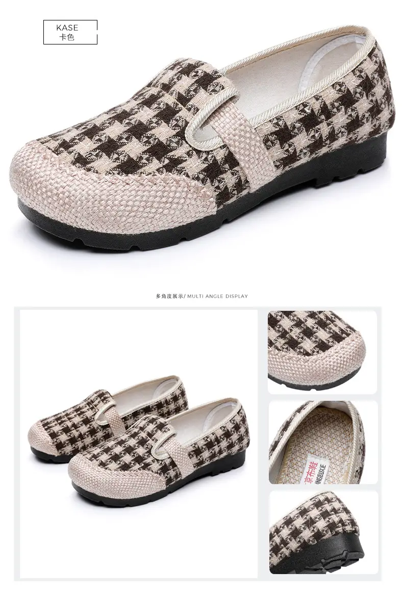 Women's Shoes Spring New Old Beijing Cloth Shoes Women's Single Shoes Breathable Cotton and Linen Cloth Shoes Slip-on Lazy Casual Fisherman Shoes — feature 32
