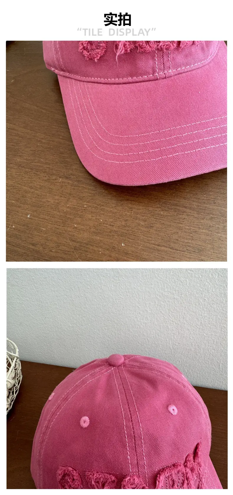Sweet Letter Pink Baseball Cap for Women — feature 4