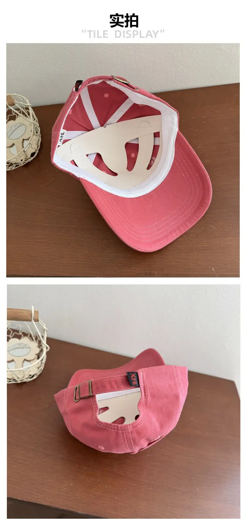Sweet Letter Pink Baseball Cap for Women — feature 5