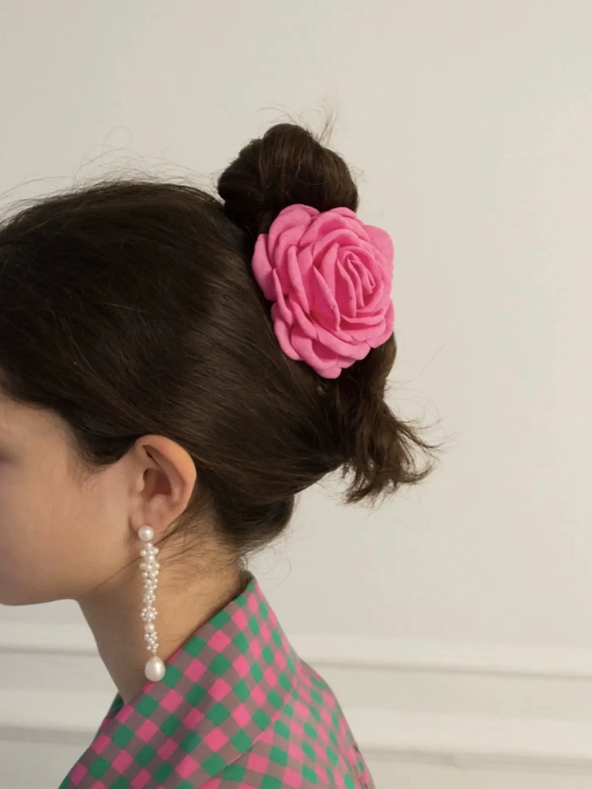 Women's White Rose Hair Clip for Spring Summer — feature 5