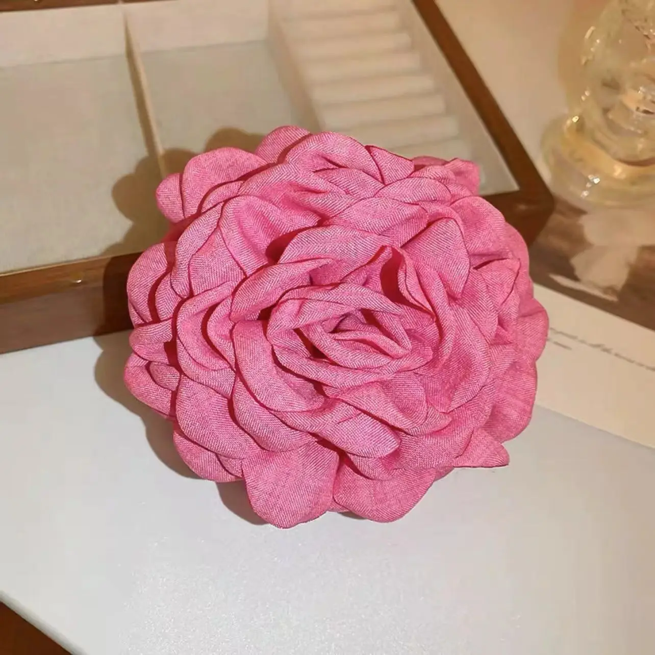 Women's White Rose Hair Clip for Spring Summer — feature 10