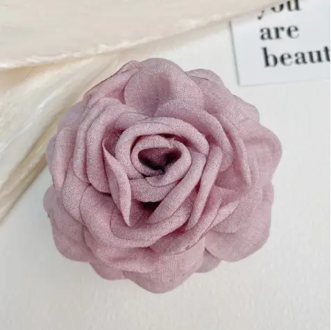 Women's White Rose Hair Clip for Spring Summer - Image 13