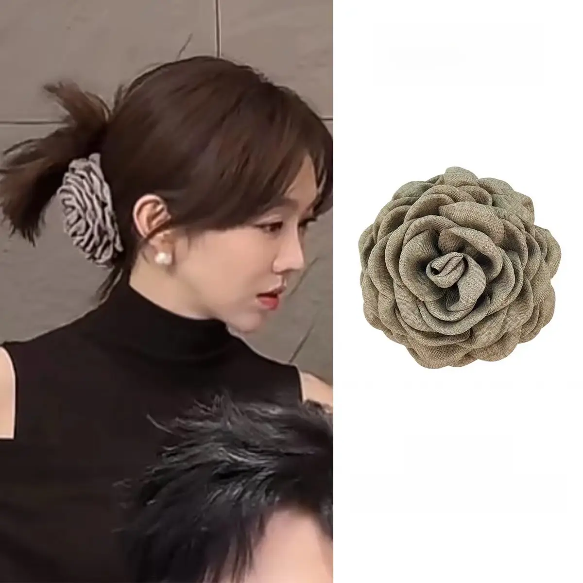 Women's White Rose Hair Clip for Spring Summer - Image 17