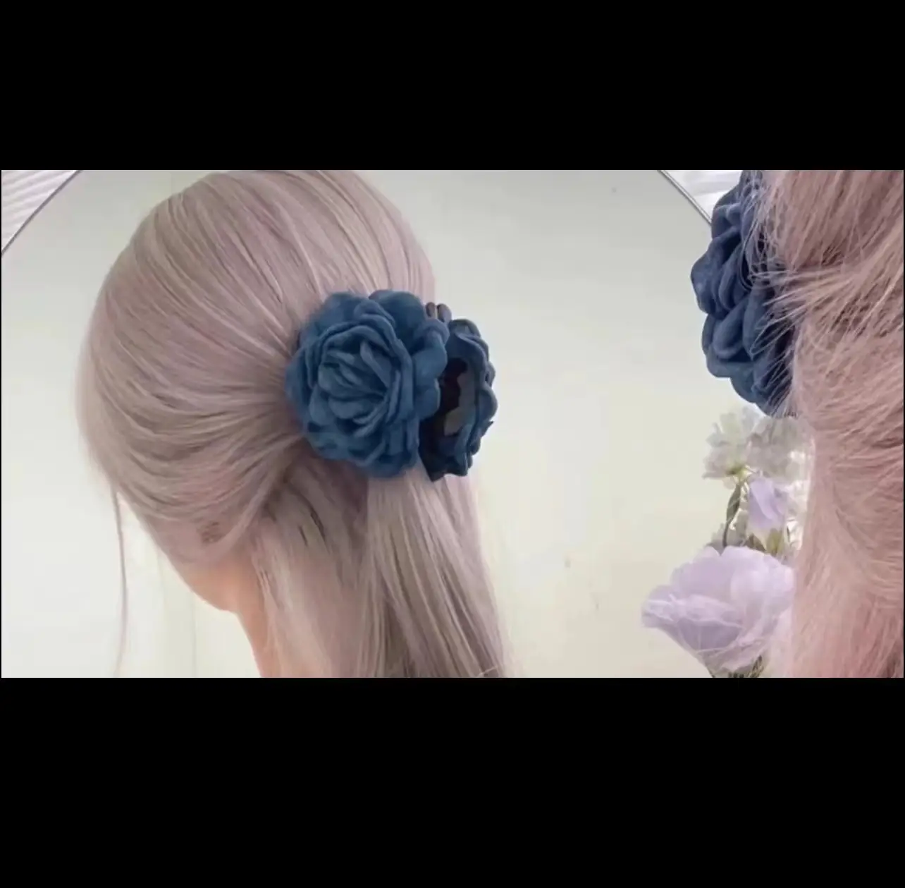 Women's White Rose Hair Clip for Spring Summer - Image 9