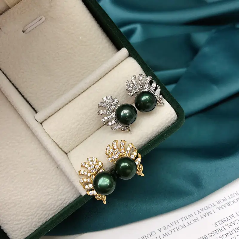 Feather Pearl Earrings for Women Fashionable High End Jewelry - Image 4