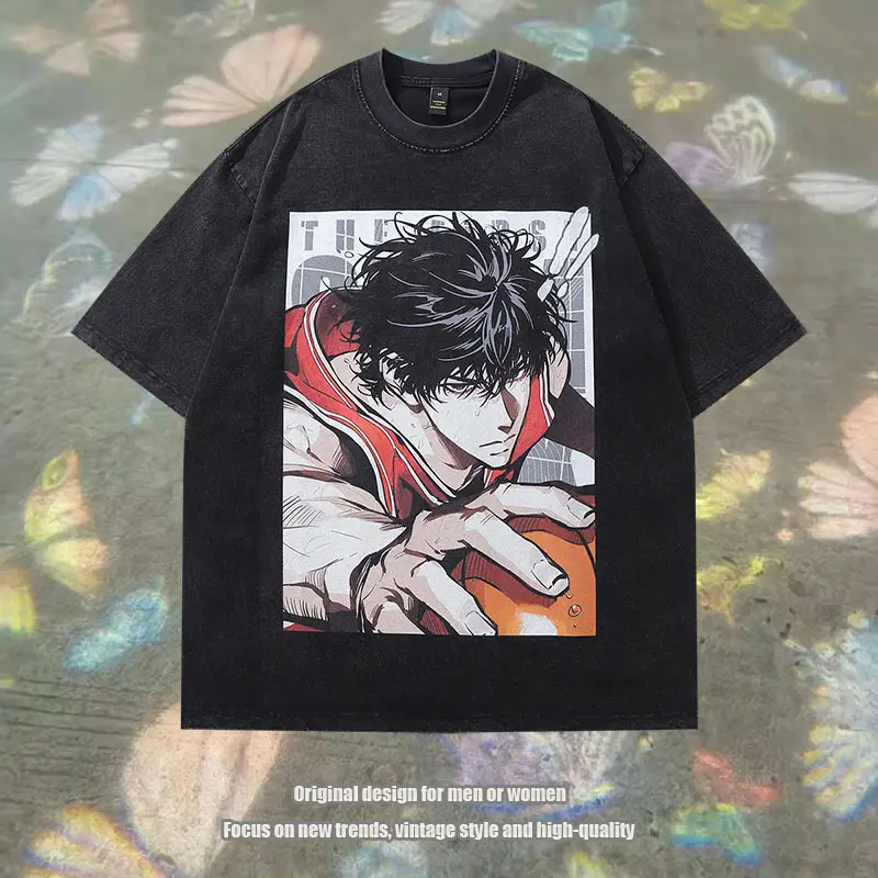 Black Hip Hop Graphic T-Shirt for Men Women - Image 6