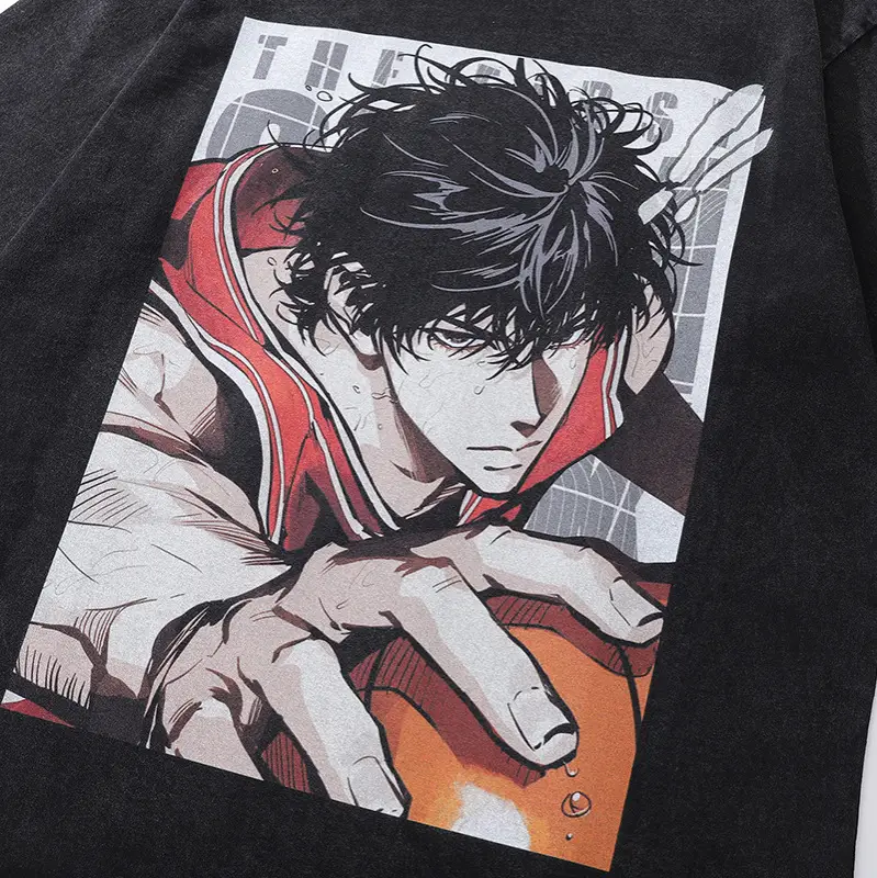 Black Hip Hop Graphic T-Shirt for Men Women - Image 8