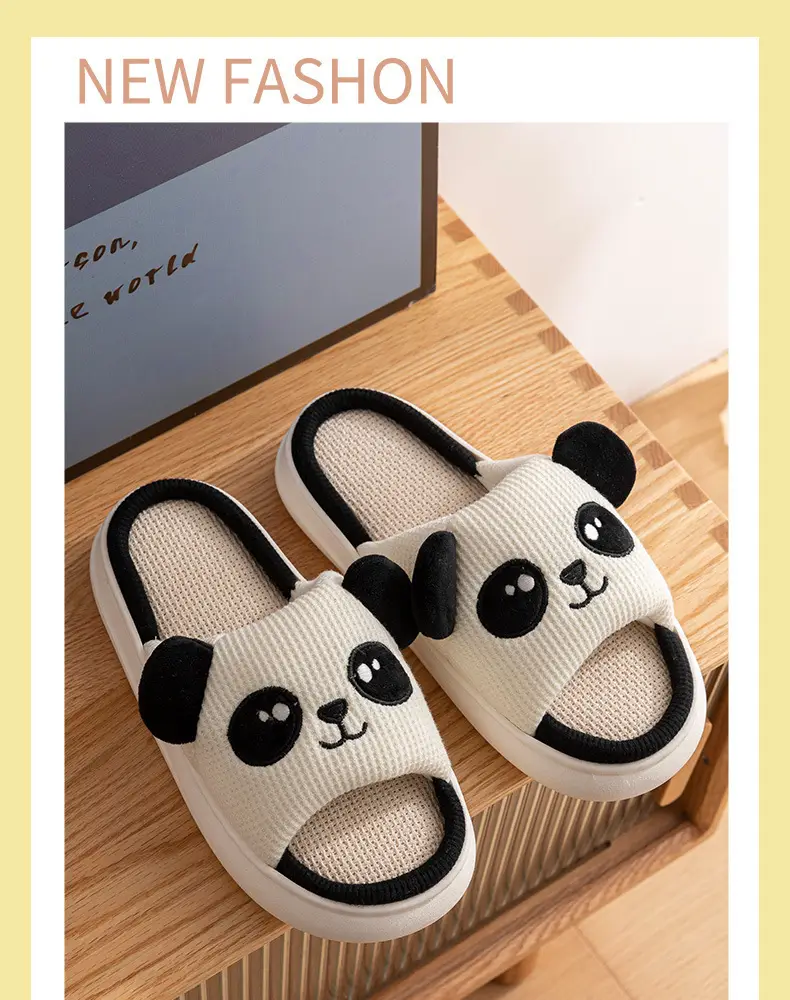 Mute Linen Slippers Men's Spring and Autumn Indoor Home Use Four Seasons Cotton and Linen Cloth Slippers Women's New Winter and Summer — feature 1