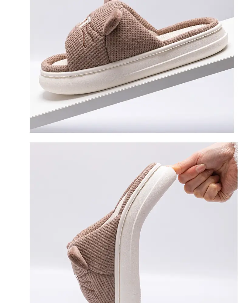 Mute Linen Slippers Men's Spring and Autumn Indoor Home Use Four Seasons Cotton and Linen Cloth Slippers Women's New Winter and Summer — feature 10