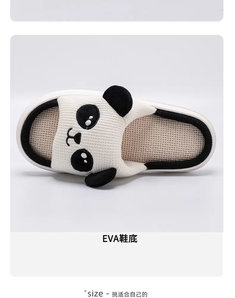 Mute Linen Slippers Men's Spring and Autumn Indoor Home Use Four Seasons Cotton and Linen Cloth Slippers Women's New Winter and Summer — feature 4