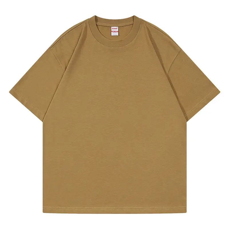Black 270g Cotton Round Neck T-Shirt - Image 4